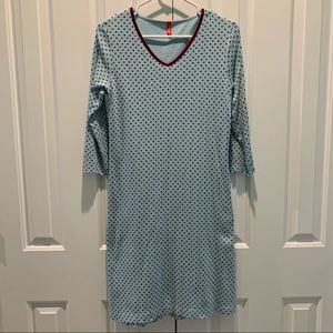 Hanna Andersson Cute Polka Dot V-neck Dress Blue S